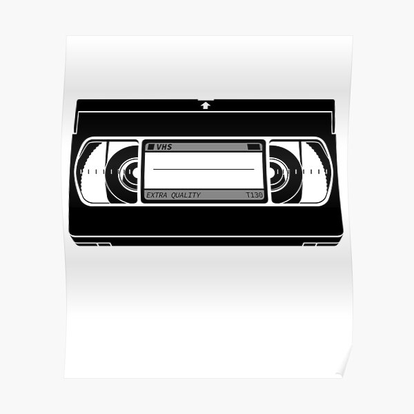 Vhs Blank Video Tape Film Retro Vintage Pencilcase Poster By