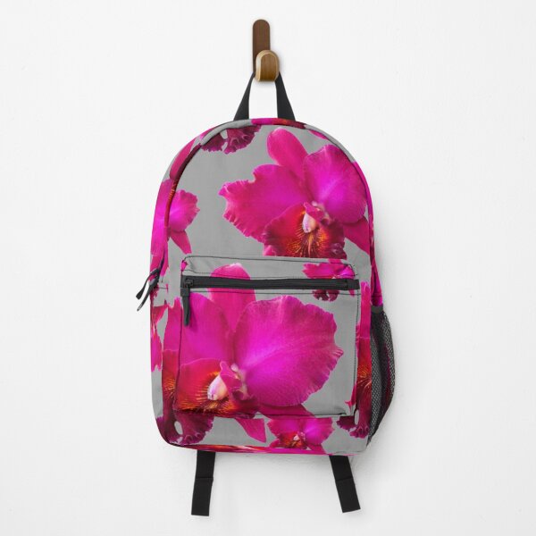 Item preview, TROPICAL PINK FUCHSIA ORCHIDS PATTERN GREY ART designed and sold by sharlesart.