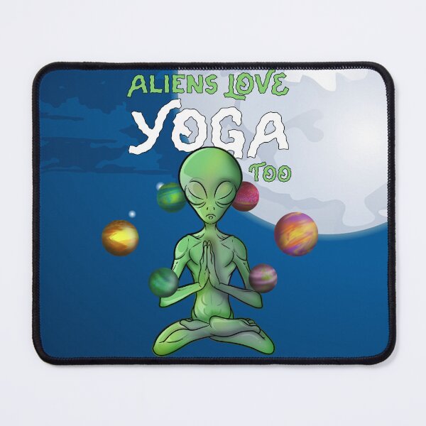 Item preview, Green Aliens love Yoga designed and sold by BlackSheepEllis.