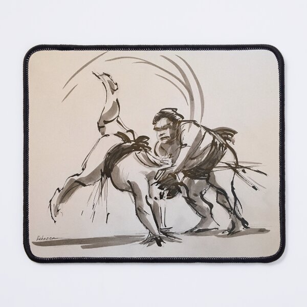 Item preview, Sumo #13 - Sumo wrestler ink wash painting by Rebecca Rees designed and sold by Rebecca Rees.