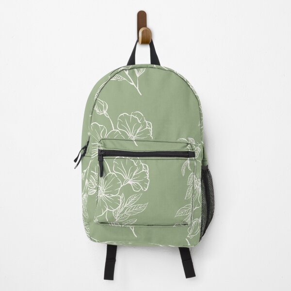Item preview, Sage Green Line Art Floral Pattern designed and sold by Quoppidou.