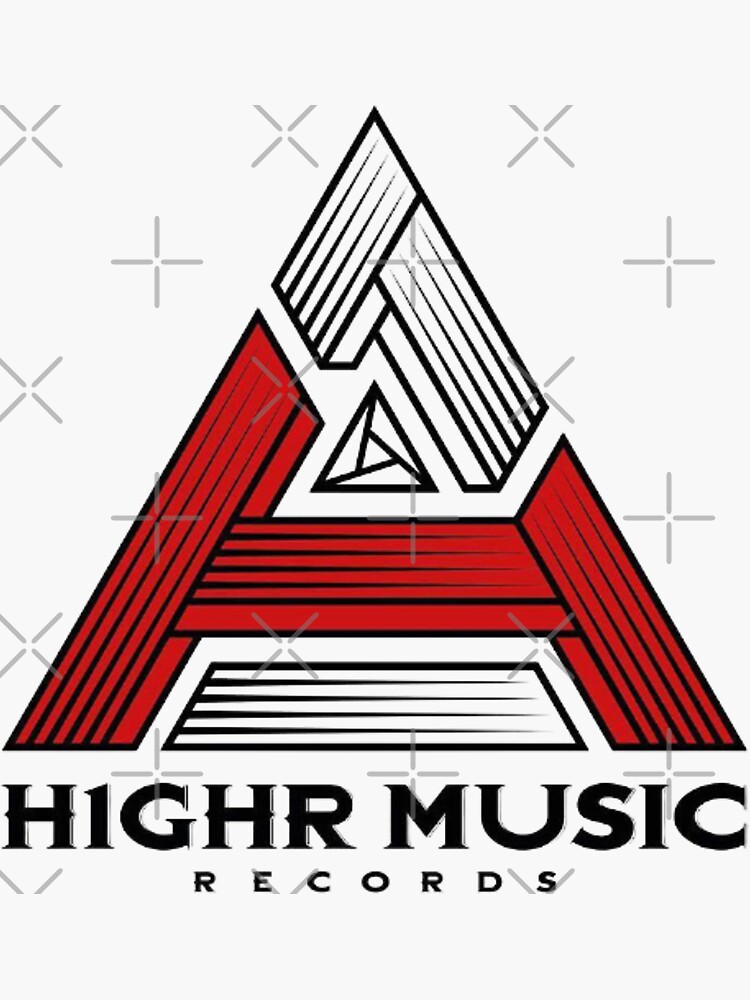 "H1GHR MUSIC Label Logo khiphop merch" Sticker for Sale by pingupop