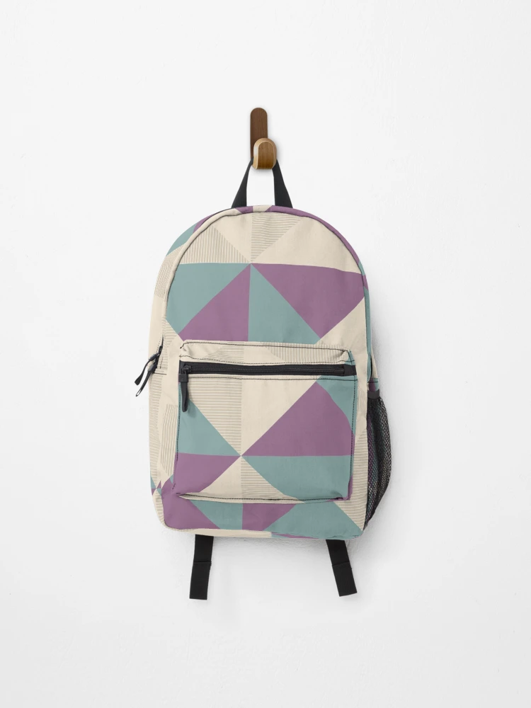 Thumbnail 1 of 3, Backpack, Argang, Abstract Triangular Geometric Pattern designed and sold by BesanoStyle.