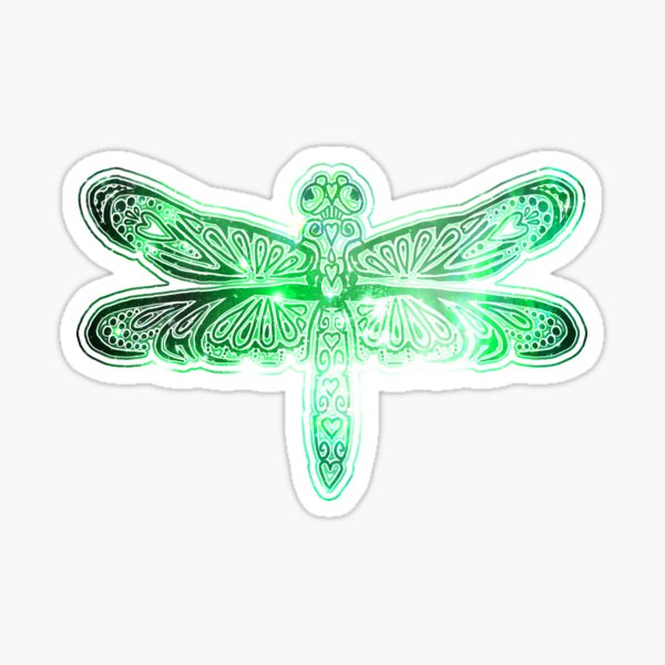 Stellar Dragonfly - Green Sticker