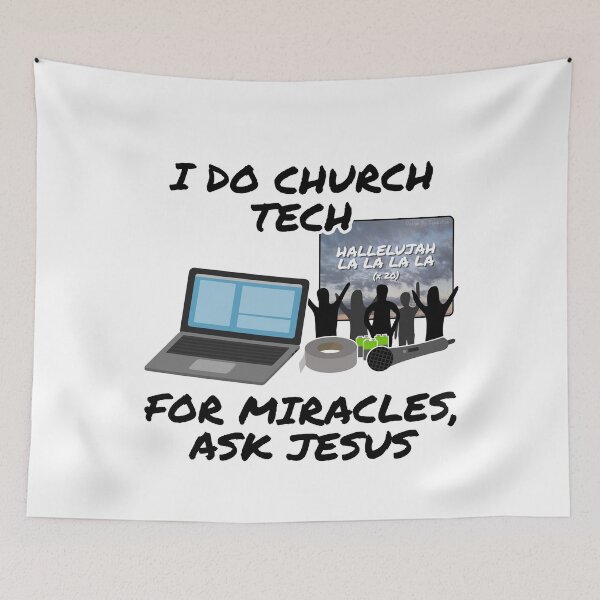 Item preview, I Do Church Tech For Miracles Ask Jesus designed and sold by doodlerob.