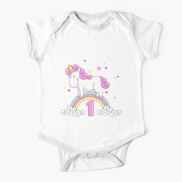 unicorn first birthday onesie