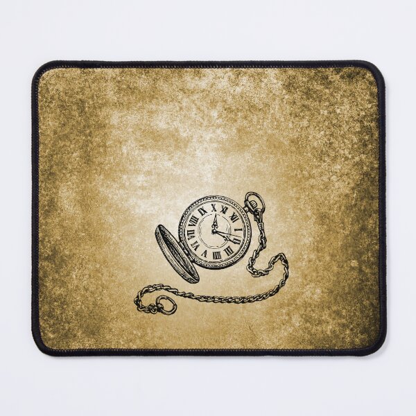 Item preview, Antique Portable Pocket Watch on Damaged Paper Background designed and sold by HiddenPuppets.