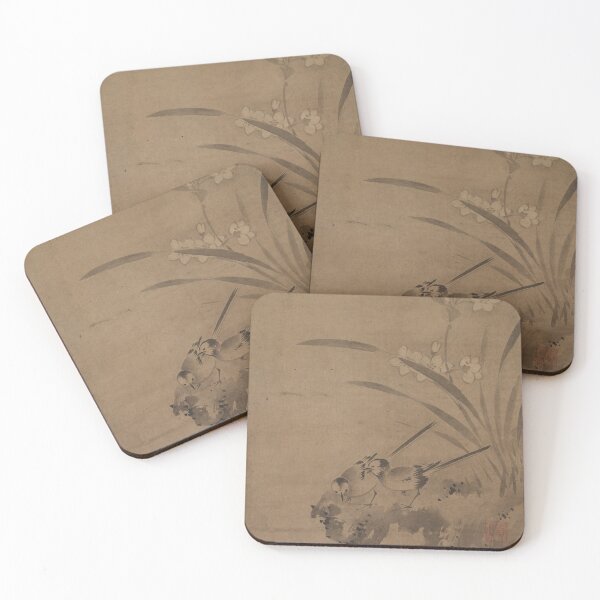 Item preview, Wagtails and Narcissus -  designed and sold by japanese-ukiyoe.