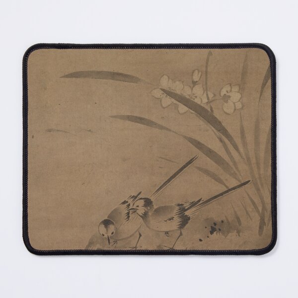 Item preview, Wagtails and Narcissus - designed and sold by japanese-ukiyoe.