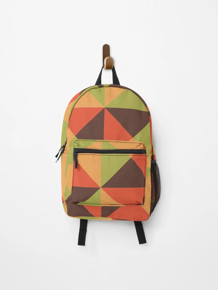 Thumbnail 1 of 3, Backpack, Argang, Abstract Triangular Geometric Pattern designed and sold by BesanoStyle.