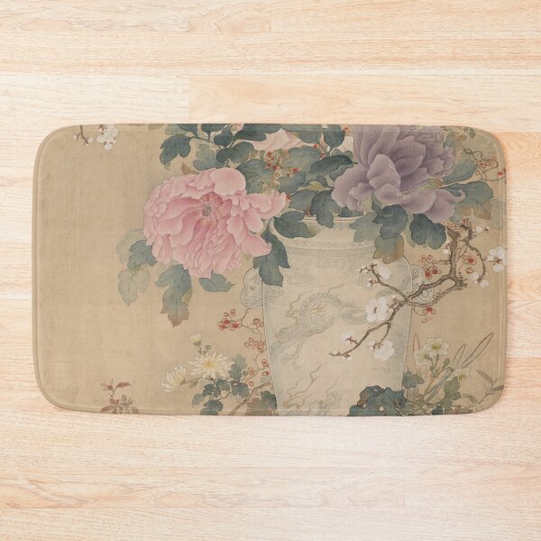 Item preview, Vase of Flowers with Grasshoppers, Marine Life and Garden Rock designed and sold by japanese-ukiyoe.