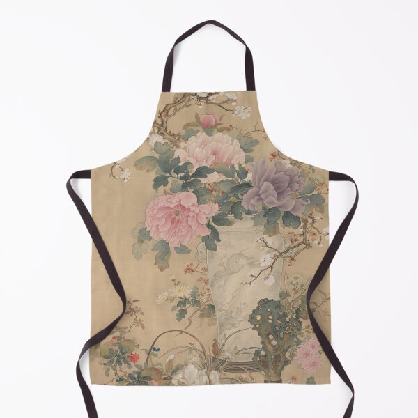 Item preview, Vase of Flowers with Grasshoppers, Marine Life and Garden Rock designed and sold by japanese-ukiyoe.