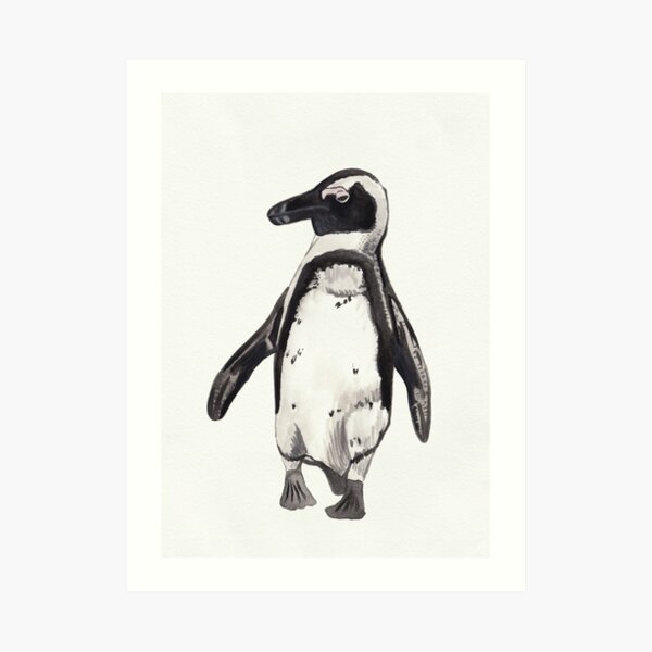 Little Watercolour Penguin Art Print