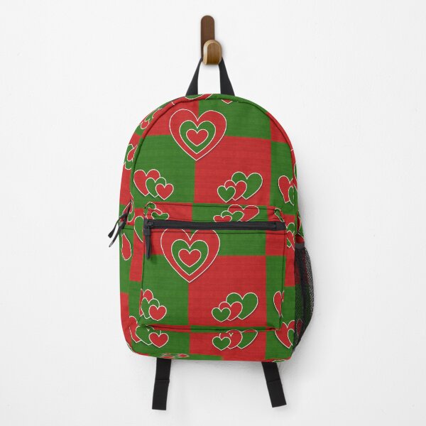 Item preview, Christmas Red Green Square Heart designed and sold by PixelGrafiks.