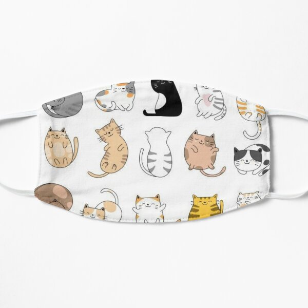 Funny Cat masks,Cat Mask, Cute Cats Mask, kitten masks, cat patterns masks  Flat Mask