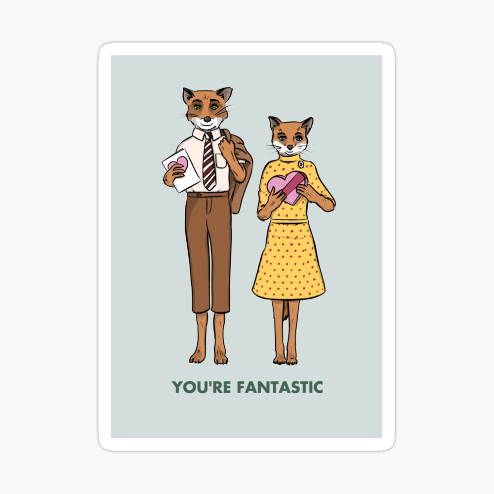 Fantastic Foxy Valentine Fantastic Mr Fox Greeting Card For Sale By Dinktoons Redbubble