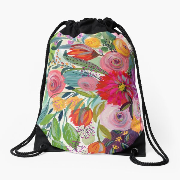 Hope Blooms Drawstring Bag