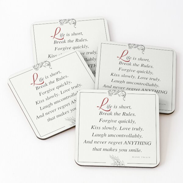 Item preview, Mark Twain Quote - Life is short designed and sold by Navarino.