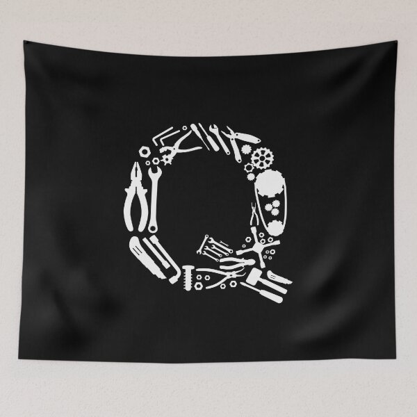 Item preview, Letter Q Capital Alphabet Mechanic tools Monogram Initial great gift  designed and sold by skulltshirt.