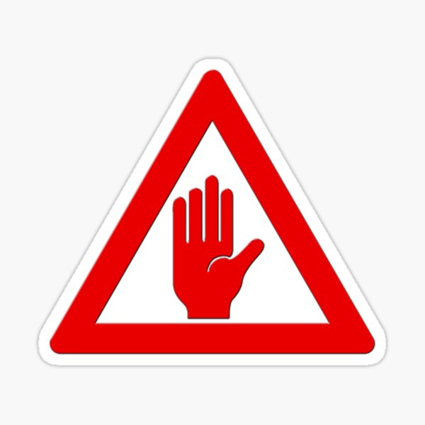 25cm!AUFKLEBER-Wetterfest Achtung Warnung Dreieck Triangle Attention Caution 9