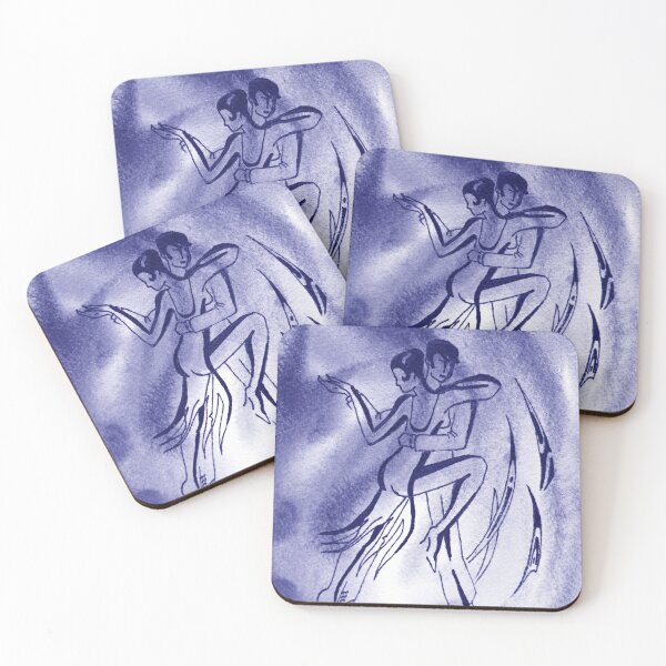 Item preview, Watercolor Dance of Water Abstract Art In Blue Purple Very Peri Decor VII designed and sold by Irina Sztukowski.