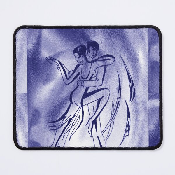 Item preview, Watercolor Dance of Water Abstract Art In Blue Purple Very Peri Decor VII designed and sold by Irina Sztukowski.