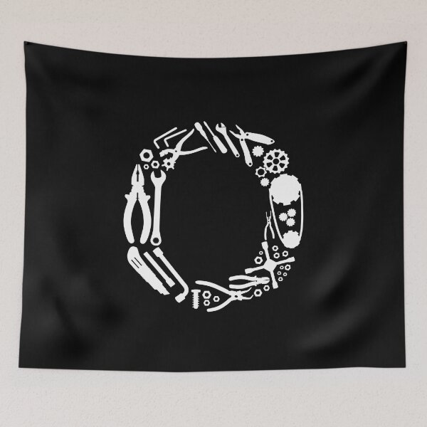 Item preview, Letter O Capital Alphabet Mechanic tools Monogram Initial great gift  designed and sold by skulltshirt.