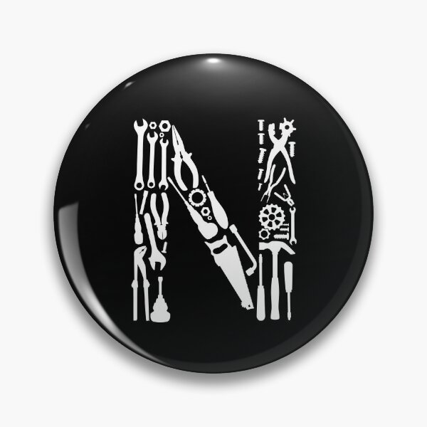 Item preview, Letter N Capital Alphabet Mechanic tools Monogram Initial great gift  designed and sold by skulltshirt.