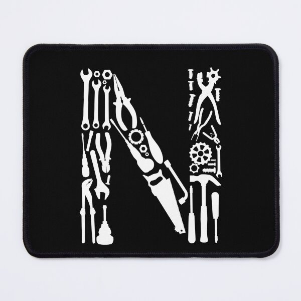 Item preview, Letter N Capital Alphabet Mechanic tools Monogram Initial great gift  designed and sold by skulltshirt.