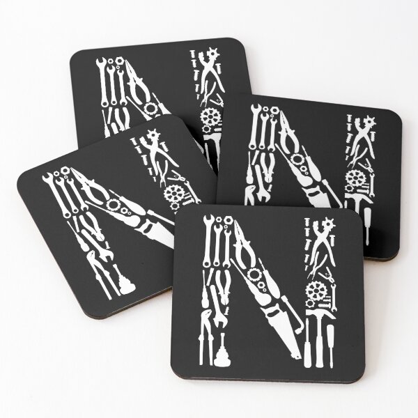 Item preview, Letter N Capital Alphabet Mechanic tools Monogram Initial great gift  designed and sold by skulltshirt.
