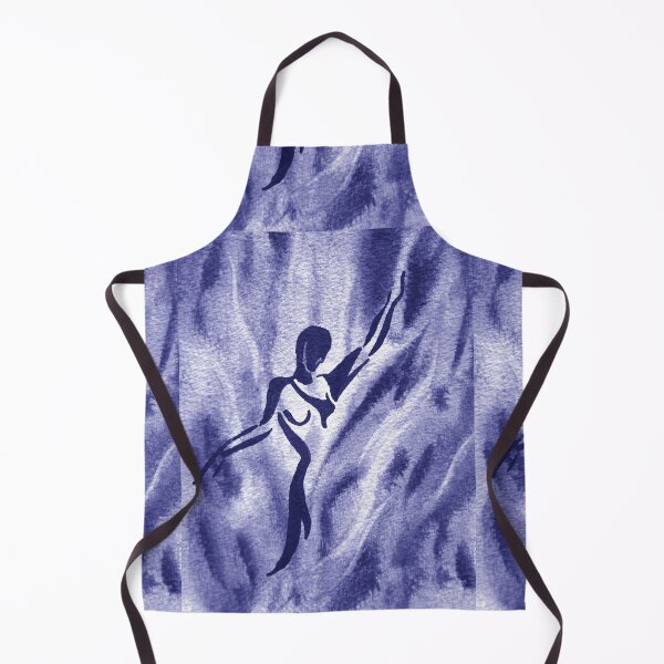 Item preview, Watercolor Dance of Water Abstract Art In Blue Purple Very Peri Decor X designed and sold by Irina Sztukowski.