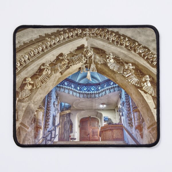 Item preview, Sedlec Ossuary Entrance Photo Art, Skull Bone Church designed and sold by Sedlec Ossuary Project.