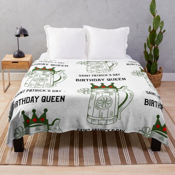 Item preview, Born Lucky March 17, Birthday Queen St Patricks Day designed and sold by SportyDogShop.