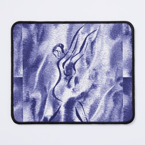 Item preview, Watercolor Dance of Water Abstract Art In Blue Purple Very Peri Decor XI designed and sold by Irina Sztukowski.