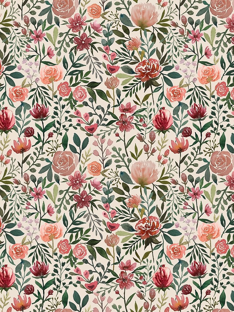 Thumbnail 3 of 3, Scarf, Pink Spring Flowers Pattern designed and sold by Laurenullrich.