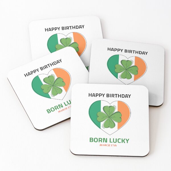 Item preview, St. Patricks Day Birthday, Born Lucky March 17 designed and sold by SportyDogShop.