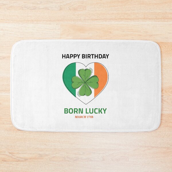 Item preview, St. Patricks Day Birthday, Born Lucky March 17 designed and sold by SportyDogShop.
