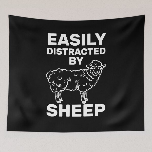 Item preview, Funny Sheep Design for Farmers, Easily Distracted By Sheep  designed and sold by AEOPIN.