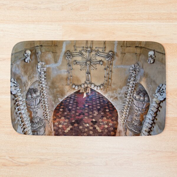 Item preview, Sedlec Ossuary Entrance Photo Art, Skull Bone Church designed and sold by Sedlec Ossuary Project.