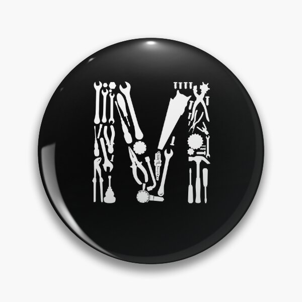 Item preview, Letter M Capital Alphabet Mechanic tools Monogram Initial great gift  designed and sold by skulltshirt.