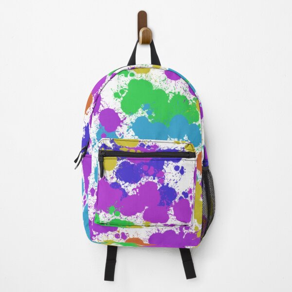 Item preview, paint drips, colourful print  designed and sold by Hilary Thwaites.