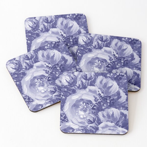 Item preview, Gorgeous Flowers Purple Blue Very Peri Floral Design X designed and sold by Irina Sztukowski.