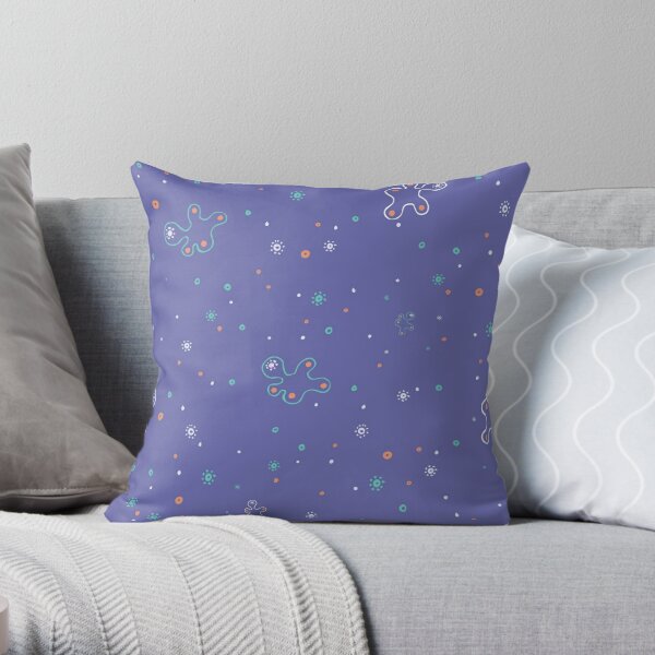 Squiggles and Dots Very Peri Throw Pillow