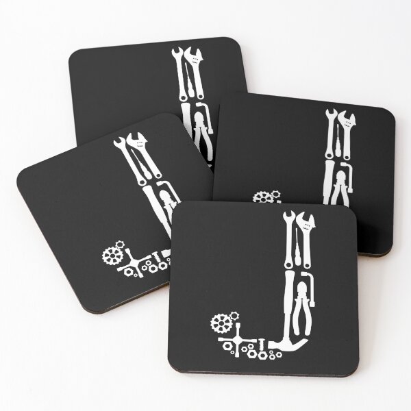 Item preview, Letter J Capital Alphabet Mechanic tools Monogram Initial great gift  designed and sold by skulltshirt.