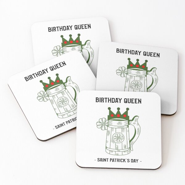 Item preview, Born Lucky March 17, Birthday Queen St Patricks Day designed and sold by SportyDogShop.