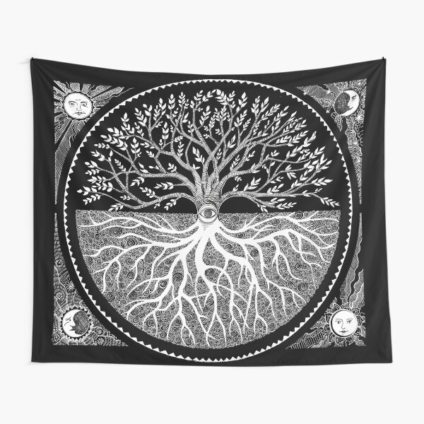 Celtic Tree of Life Infinity Knot Druid Pagan Tapestry Wall Hanging Indian Throw 