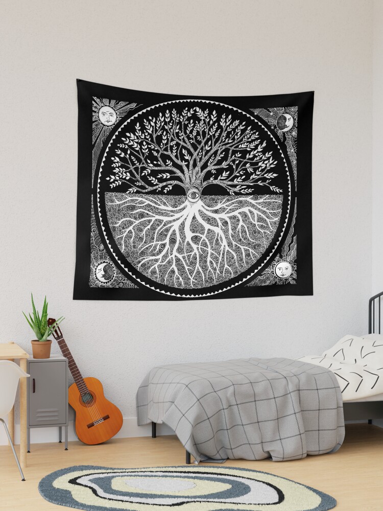 Thumbnail 1 of 3, Tapestry, Druid Tree of LIfe designed and sold by BrendaErickson.