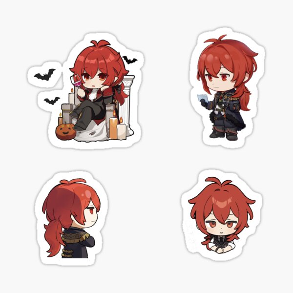 Item preview, Diluc Genshin Impact Chibi designed and sold by milkqtea.