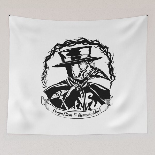 Item preview, carpe diem et memento mori plague doctor designed and sold by FRKI-DIDI.