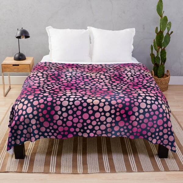 Item preview, Pink Polka Dots with Blue Background designed and sold by storyboxdesigns.